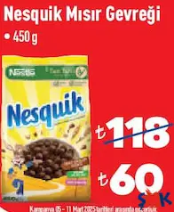 NESQUİK MISIR GEVREĞİ 450 G NESQUİK MISIR GEVREĞİ 450 G